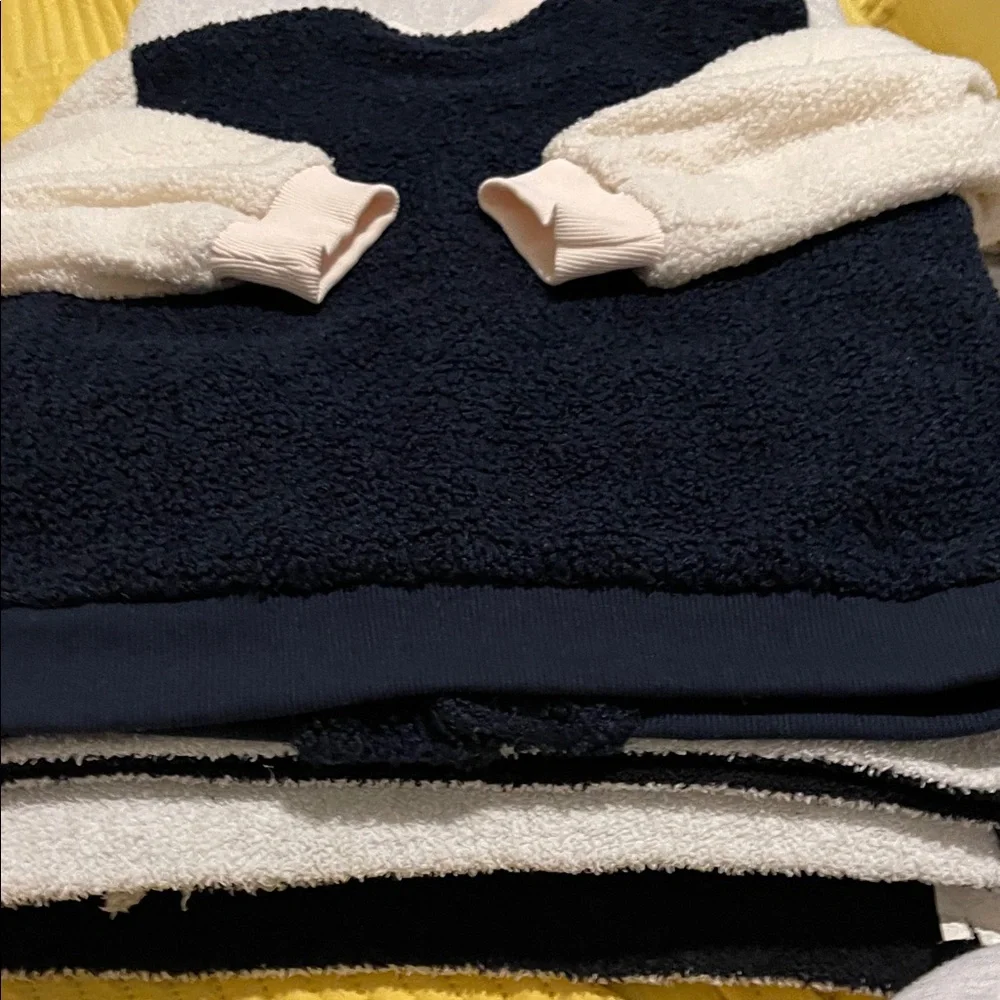 Cozy Kids Navy and Cream Bomber Jacket - Picture 3 of 4